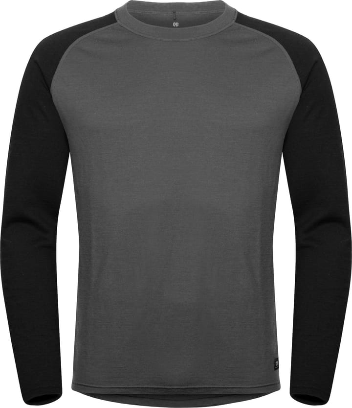 Hellner Men's Wool Warm Base Layer Long Sleeve Phantom/Black Beauty Hellner