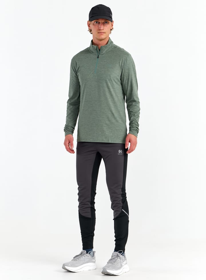 Hellner Men's Nunis Halfzip Long Sleeve Tee Laurel Wreath Melange Hellner Hellner Men's Nunis Halfzip Long Sleeve Tee Laurel Wreath Melange Hellner