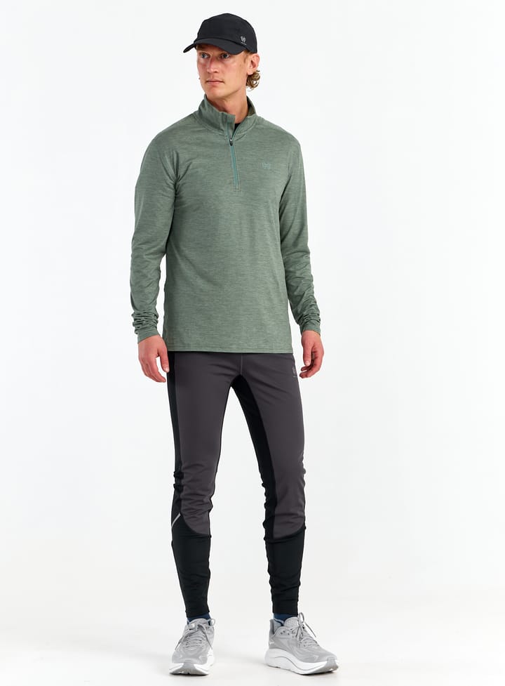 Hellner Men's Nunis Halfzip Long Sleeve Tee Laurel Wreath Melange Hellner Hellner Men's Nunis Halfzip Long Sleeve Tee Laurel Wreath Melange Hellner