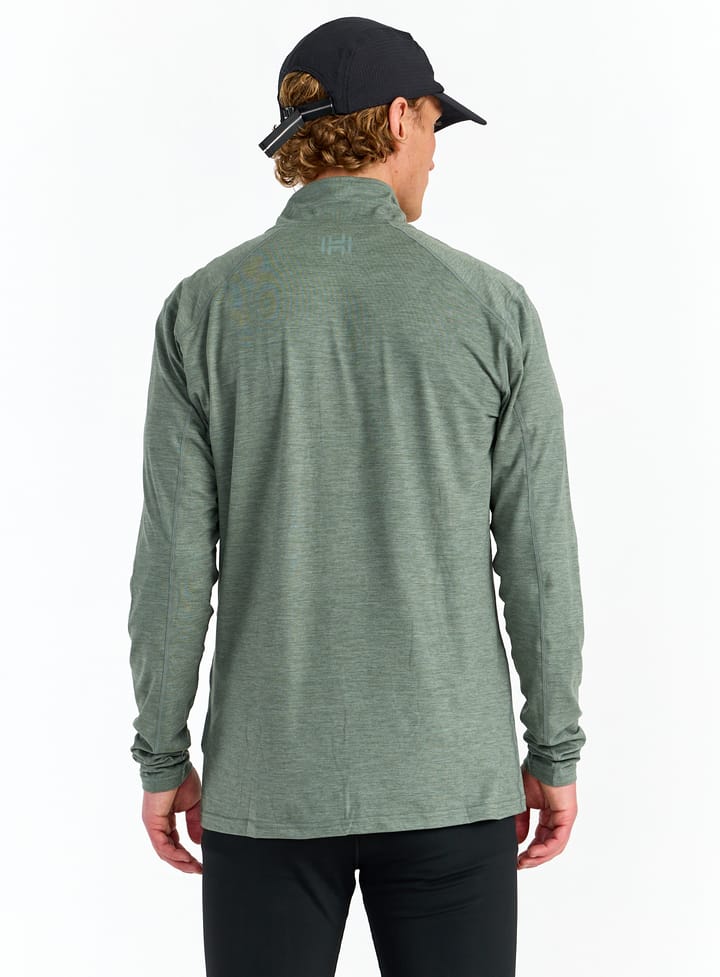 Hellner Men's Nunis Halfzip Long Sleeve Tee Laurel Wreath Melange Hellner Hellner Men's Nunis Halfzip Long Sleeve Tee Laurel Wreath Melange Hellner