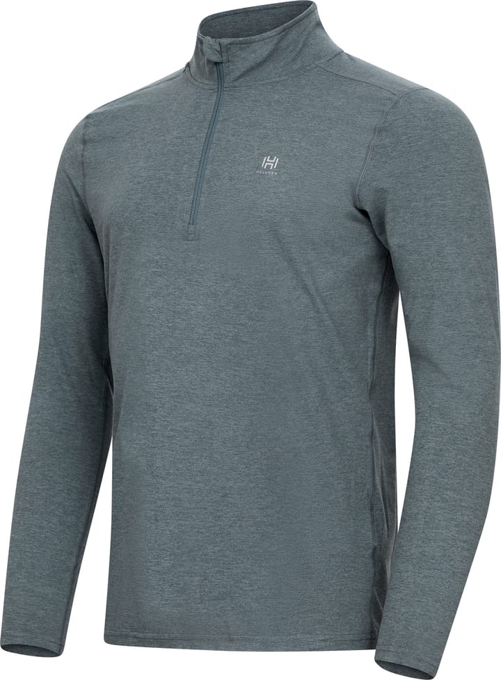 Hellner Men's Nunis Halfzip Long Sleeve Tee  Stormy Weather Hellner