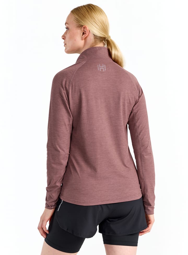 Hellner Nunis Halfzip Ls Tee Wmn Rose Taupe Hellner