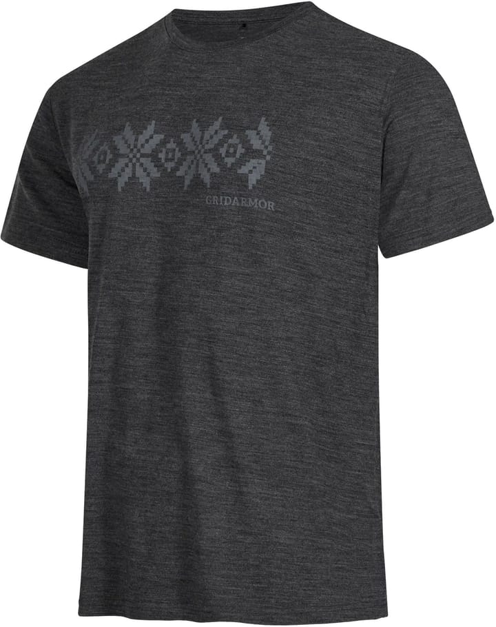 Gridarmor Larsnes Merino T-Skjorte Men Dark Grey Melange Gridarmor