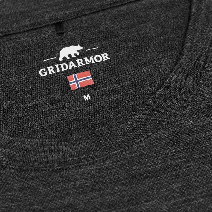 Gridarmor Larsnes Merino T-Skjorte Men Dark Grey Melange Gridarmor