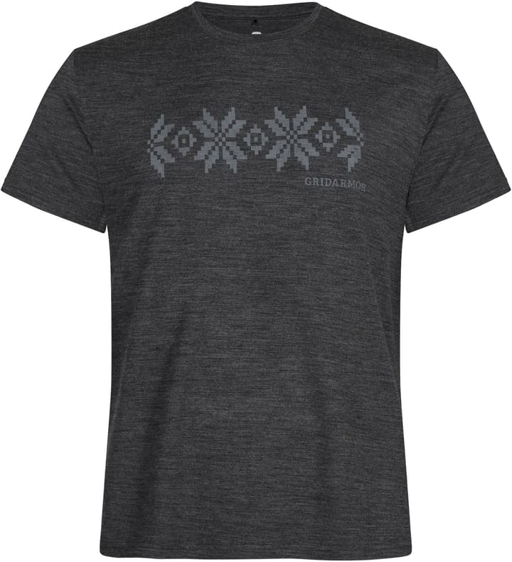 Gridarmor Larsnes Merino T-Skjorte Men Dark Grey Melange Gridarmor