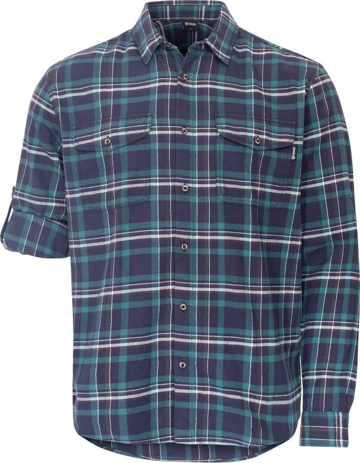 Urberg Flannel Ls W Strap Shirt Men Blue Nights Urberg