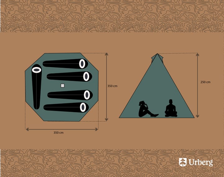 Urberg Tipi Tent 5-person 2.0 Kombu Green Urberg