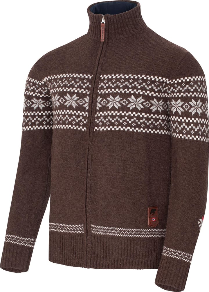 Gridarmor Men's Snøstjerne Full Zip Ullgenser Bracken Melange Gridarmor