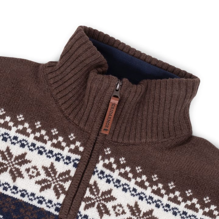 Gridarmor Men's Snøkrystall Half Zip Ullgenser Navy Blazer/bracken Gridarmor