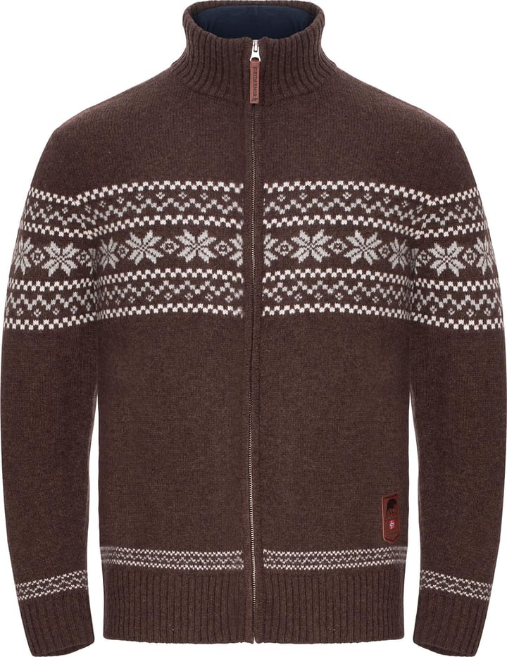 Gridarmor Men's Snøstjerne Full Zip Ullgenser Bracken Melange Gridarmor