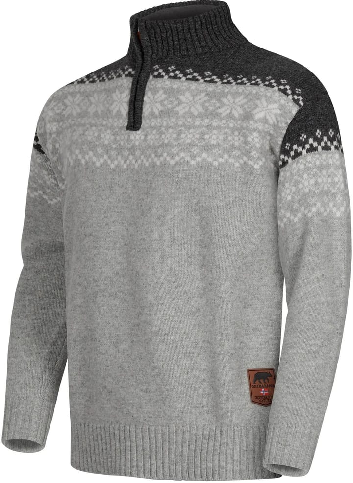 Gridarmor Snøkrystall Hz Ullgenser Men Light Grey/Dark Grey/White Gridarmor