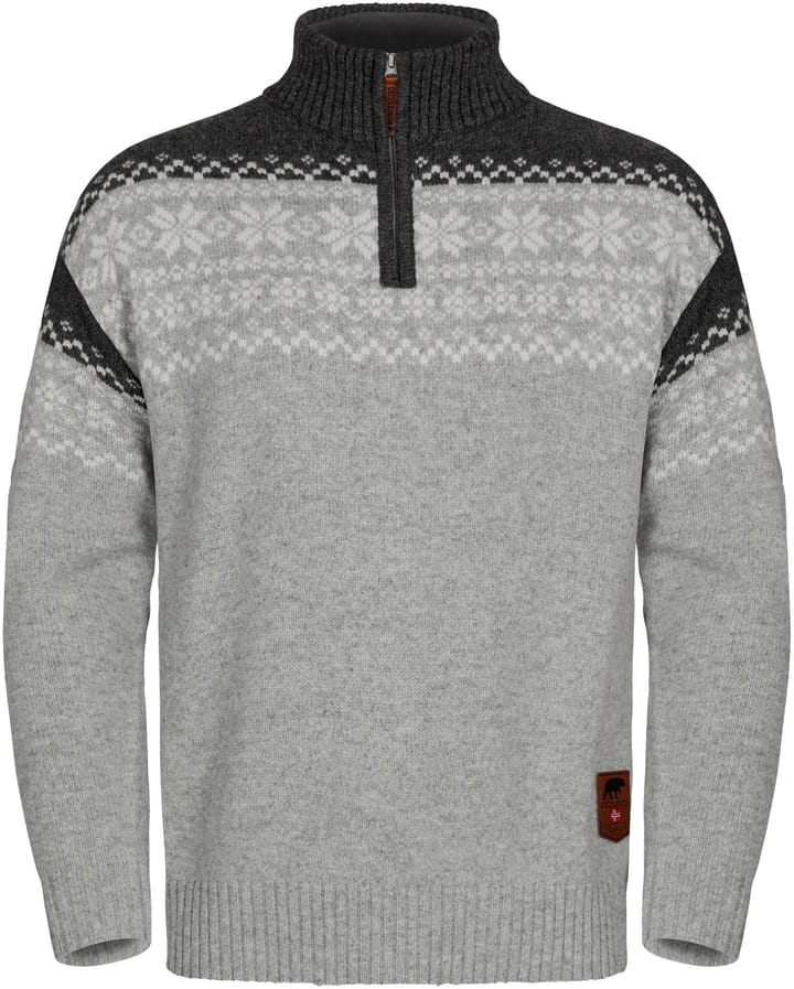 Gridarmor Snøkrystall Hz Ullgenser Men Light Grey/Dark Grey/White Gridarmor