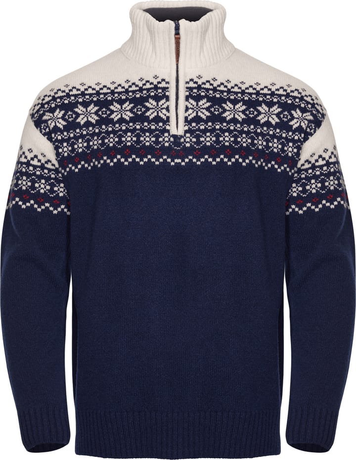 Gridarmor Snøkrystall Hz Ullgenser Men Dark Navy/White/Red Gridarmor