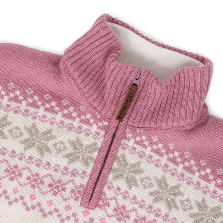 Gridarmor Women's Snøkrystall Half Zip Ullgenser Bright White Gridarmor