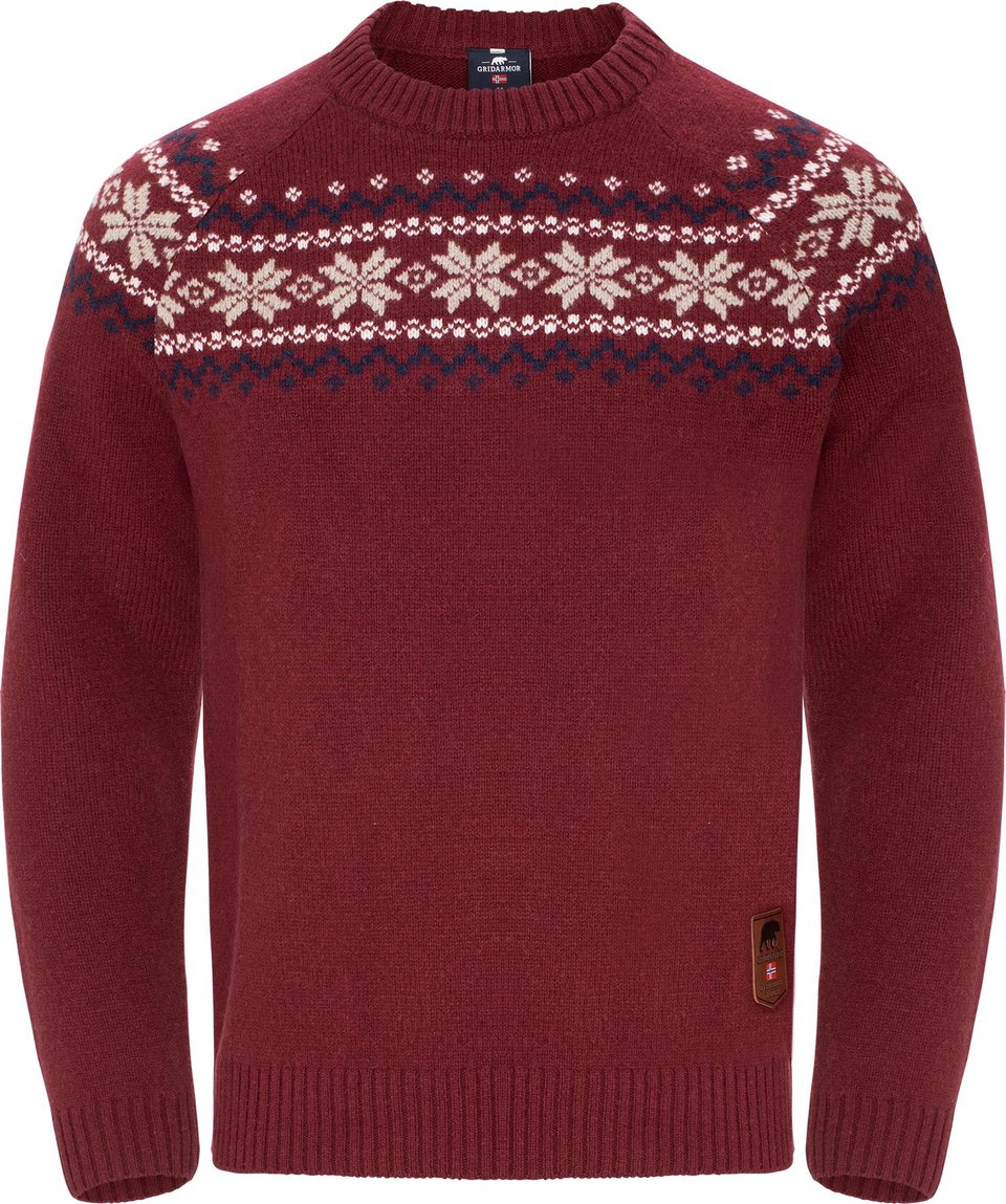 Men's Snøkrystall Round Neck Ullgenser