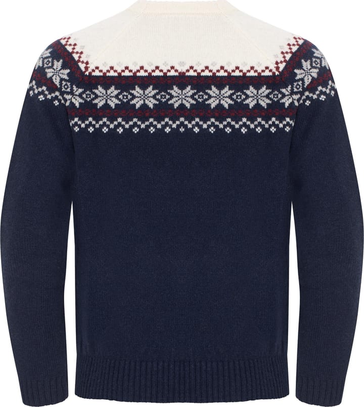 Gridarmor Men's Snøkrystall Round Neck Ullgenser Navy Blazer/bright White Gridarmor