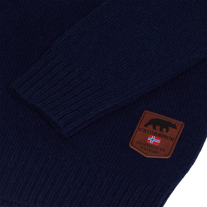 Gridarmor Men's Snøkrystall Round Neck Ullgenser Dark Navy/Light Grey/White Gridarmor Gridarmor Men's Snøkrystall Round Neck Ullgenser Dark Navy/Light Grey/White Gridarmor