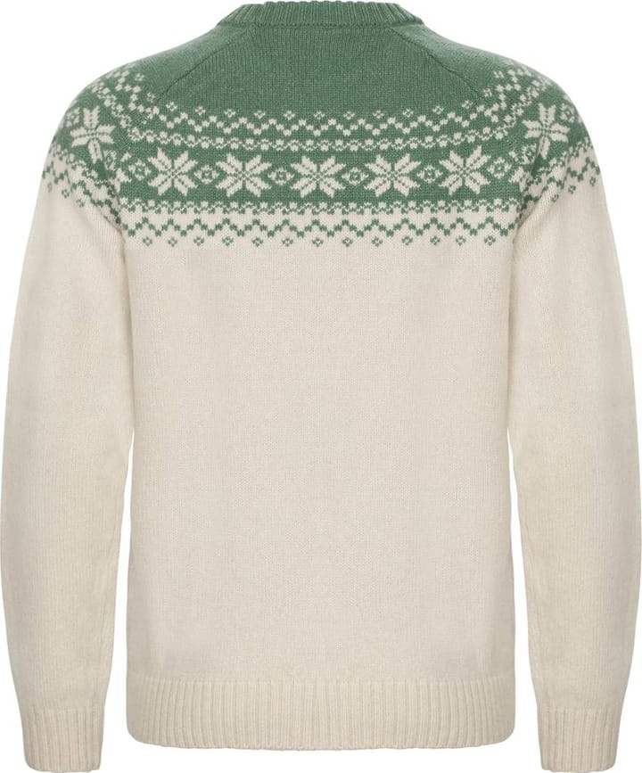 Gridarmor Women’s Snøkrystall Round Neck Ullgenser White/green Gridarmor