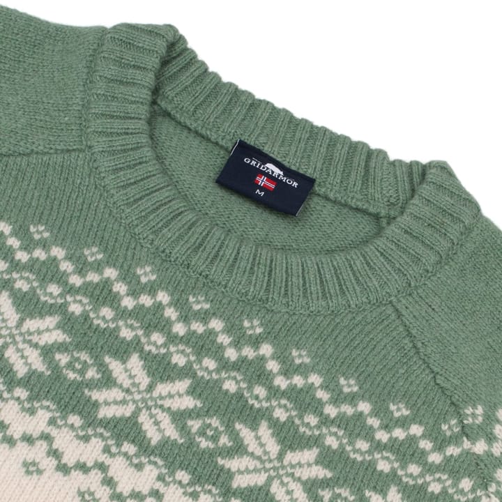 Gridarmor Women’s Snøkrystall Round Neck Ullgenser White/green Gridarmor Gridarmor Women’s Snøkrystall Round Neck Ullgenser White/green Gridarmor