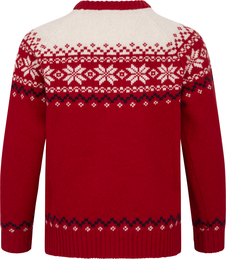 Gridarmor Kids' Snøkrystall Round Neck Ullgenser Scooter/bright White Gridarmor