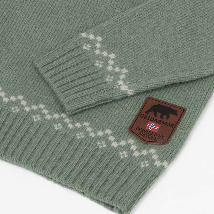 Gridarmor Kids' Snøkrystall Round Neck Ullgenser Green/white Gridarmor Gridarmor Kids' Snøkrystall Round Neck Ullgenser Green/white Gridarmor