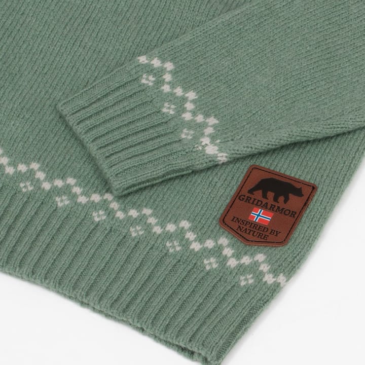 Gridarmor Kids' Snøkrystall Round Neck Ullgenser Green/white Gridarmor Gridarmor Kids' Snøkrystall Round Neck Ullgenser Green/white Gridarmor