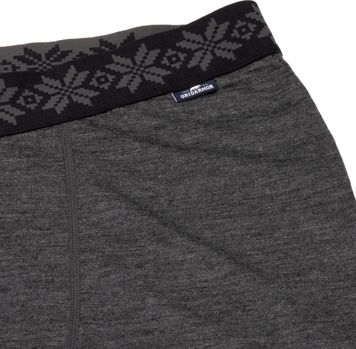 Gridarmor Men's Viks Wool Undertøy Longs Dark Greymelange Gridarmor