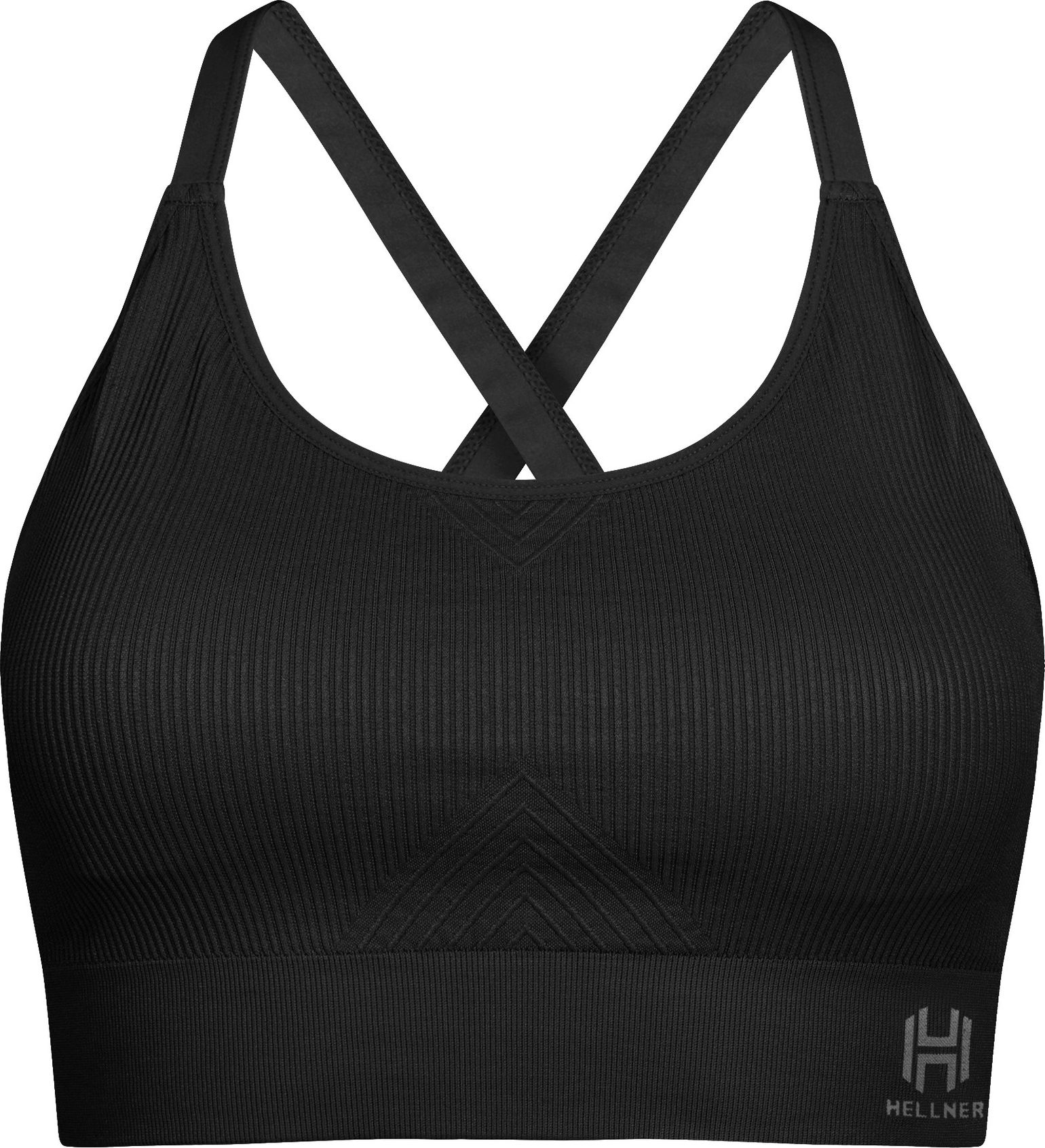 Hellner Women's Seamless Tech Sport Bra Black Beauty