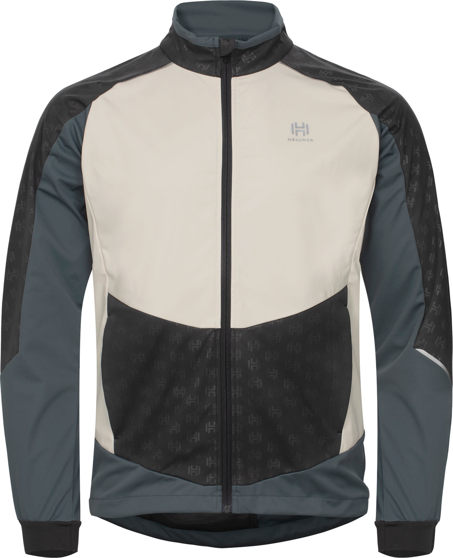 Hellner Men's Sårjås XC Ski Jacket Stormy Weather/Asphalt/Off White Träningsjackor Stormyweather/Asphalt/Offw XL