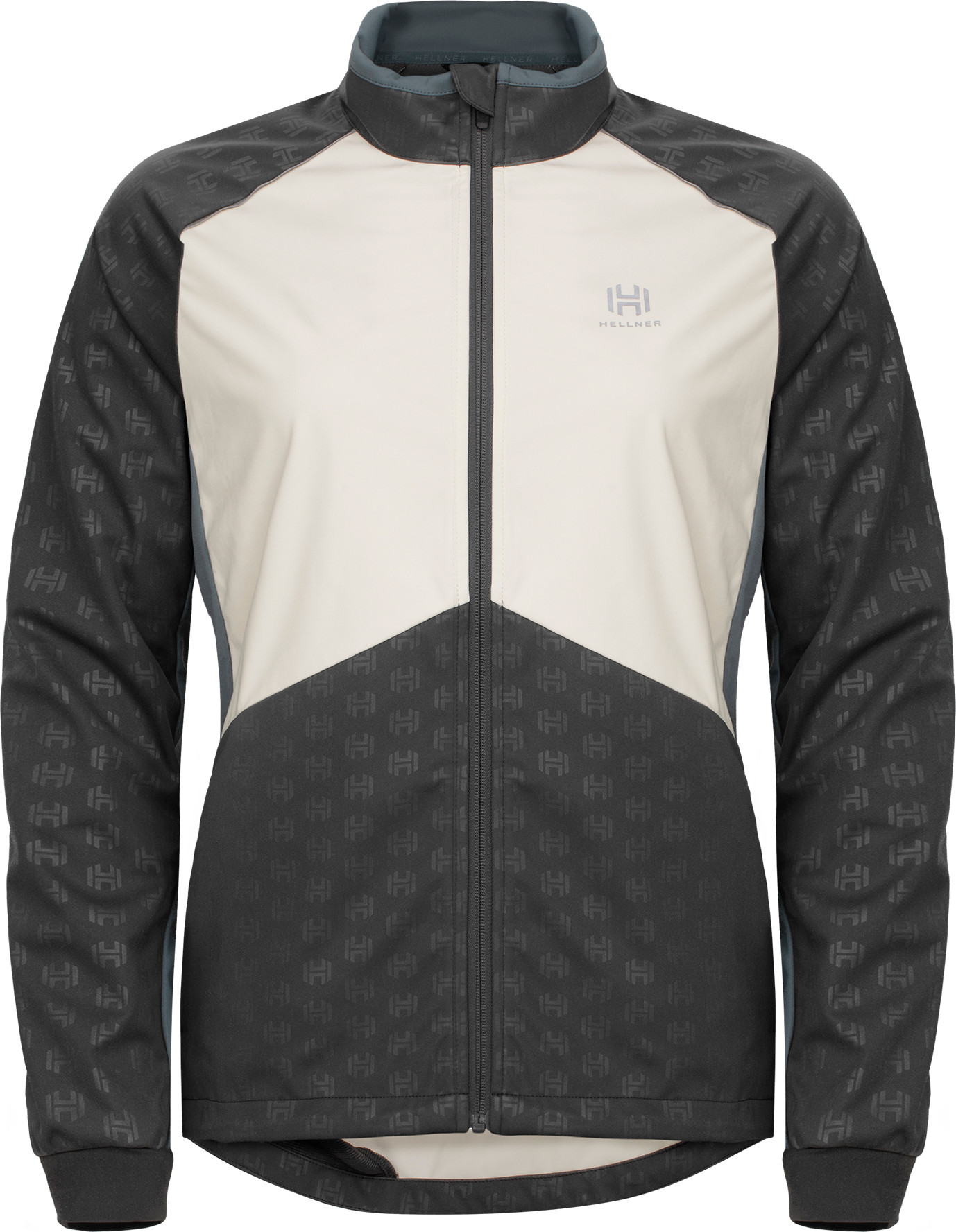 Hellner Women's Sårjås XC Ski Jacket Stormy Weather/Asphalt/Off White  L