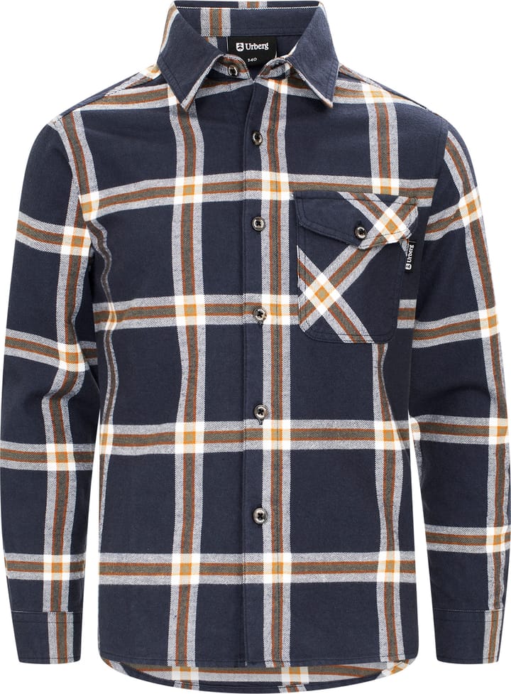 Urberg Flanell Shirt Jr Blue Nights/deep Lichen Green Urberg