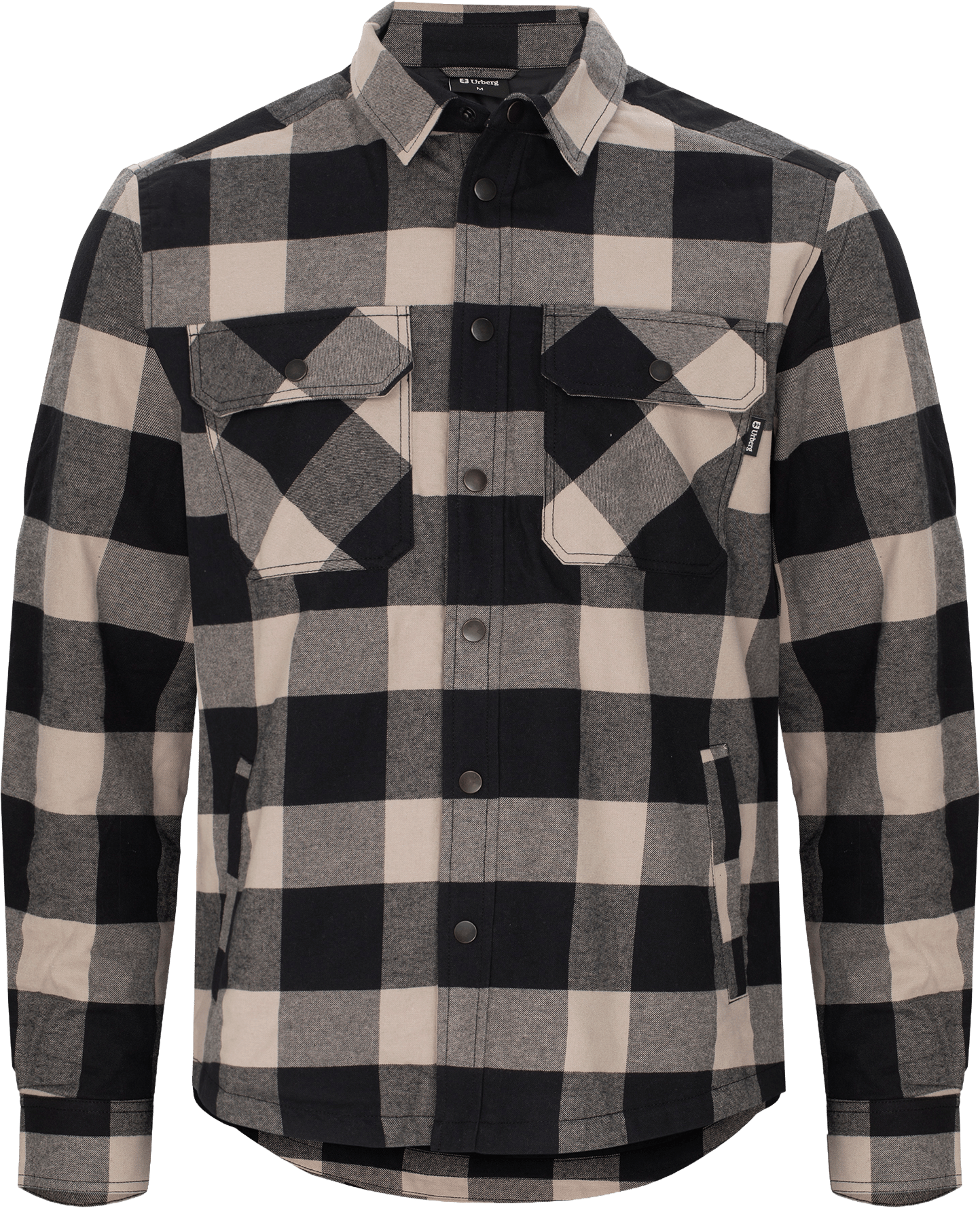 Urberg Men's Padded Flannel Shirt Roasted Cashew/black Beauty