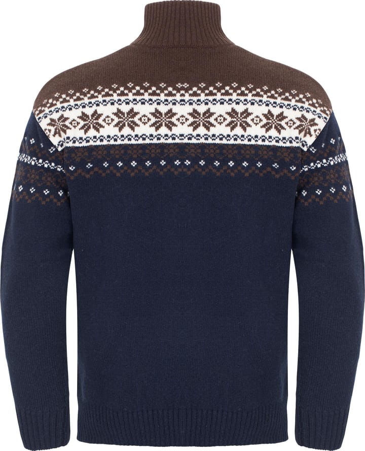 Gridarmor Men's Snøkrystall Half Zip Ullgenser Navy Blazer/bracken Gridarmor