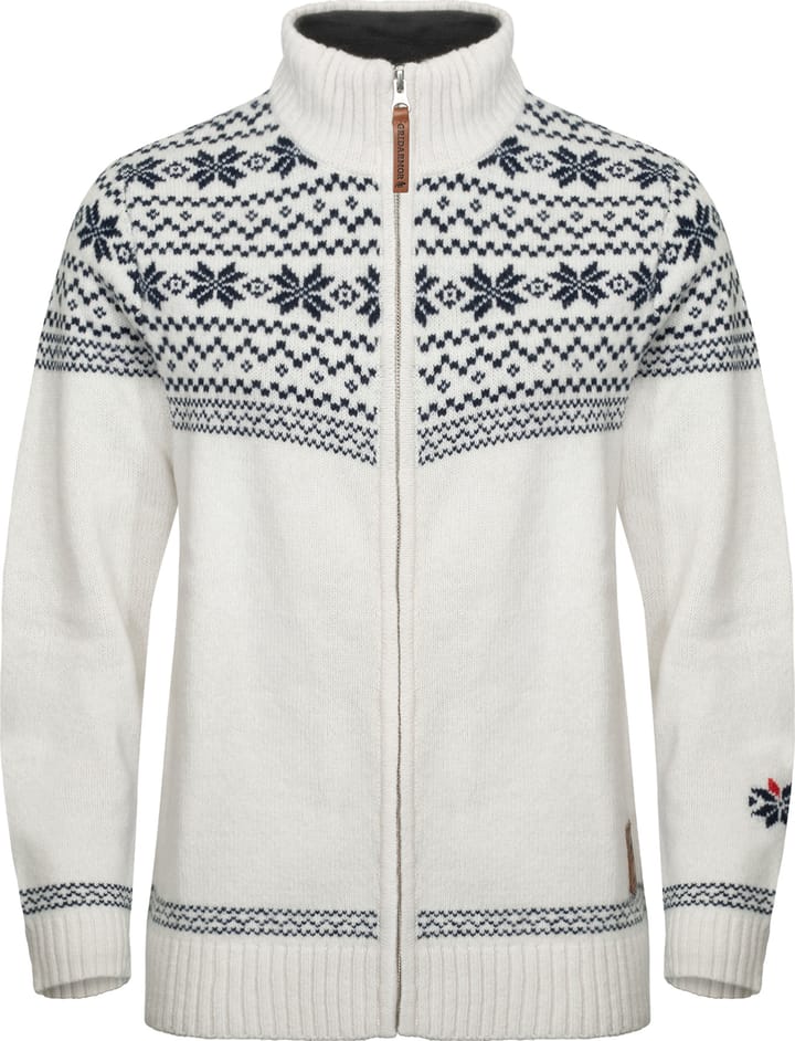 Gridarmor Women's Snøstjerne Full Zip Ullgenser Bright White Gridarmor
