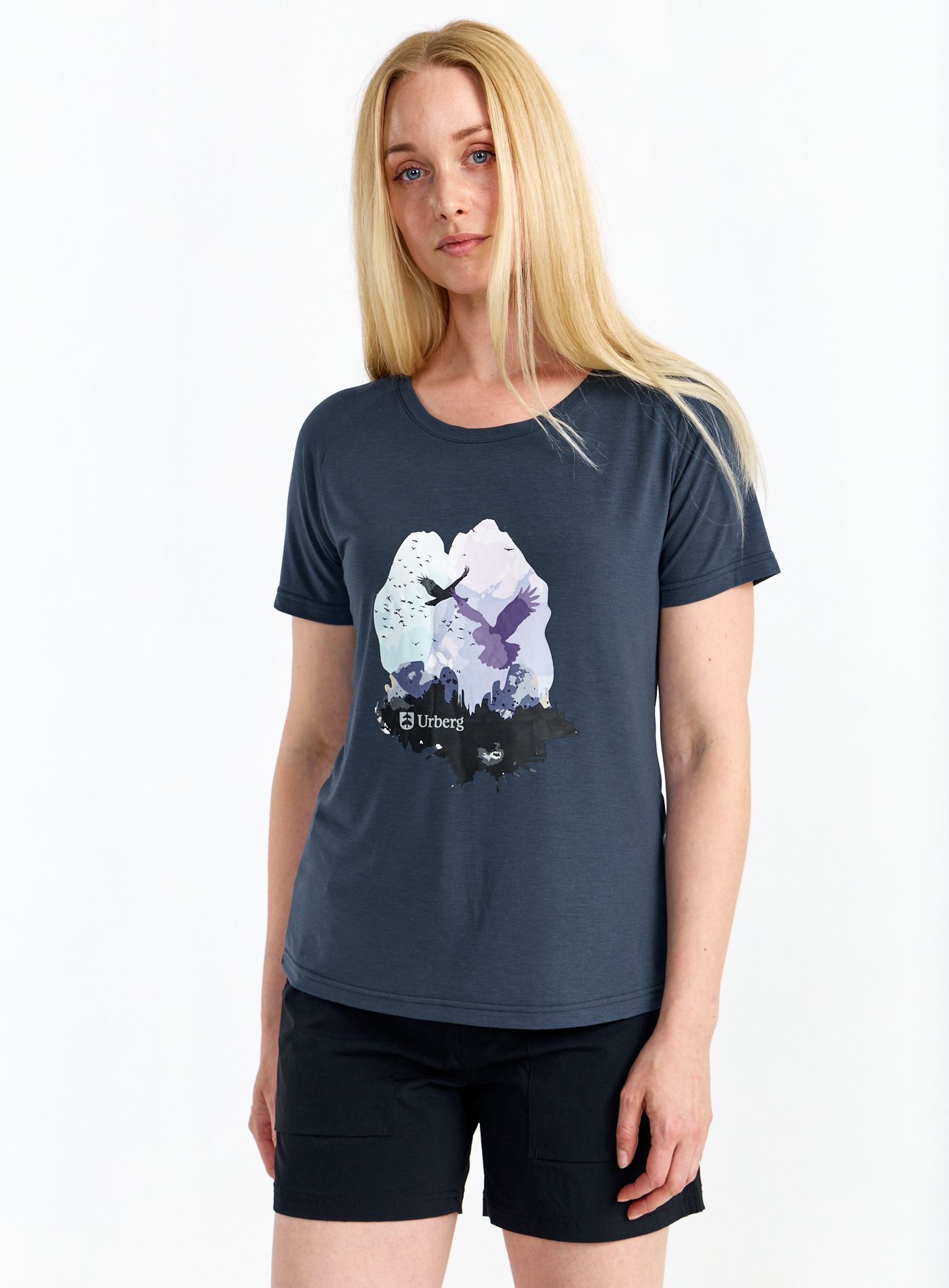 Urberg Women's Printed Tree Tee Blue Nights