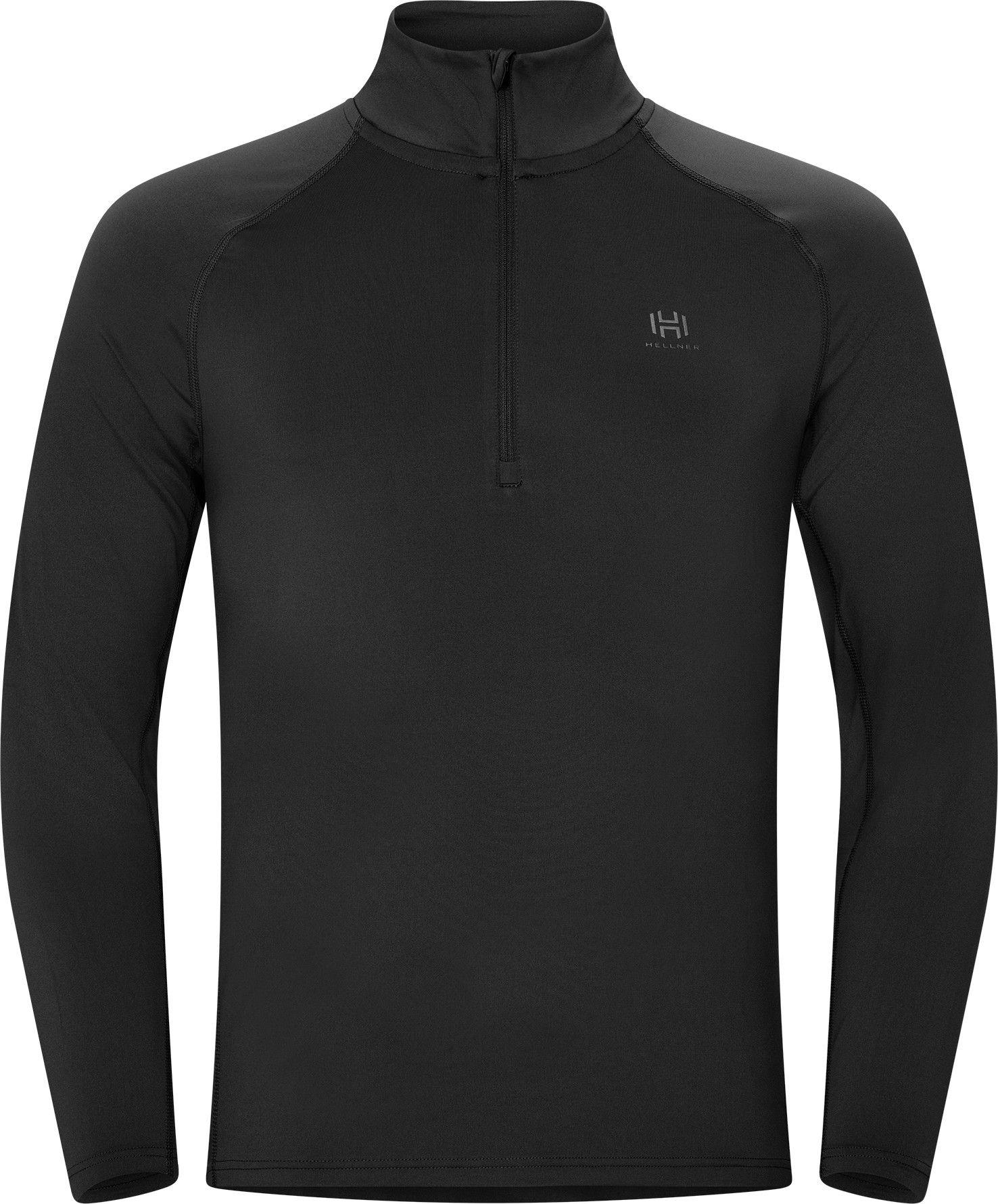 Hellner Men's Core Running Halfzip LS Tee Black Beauty