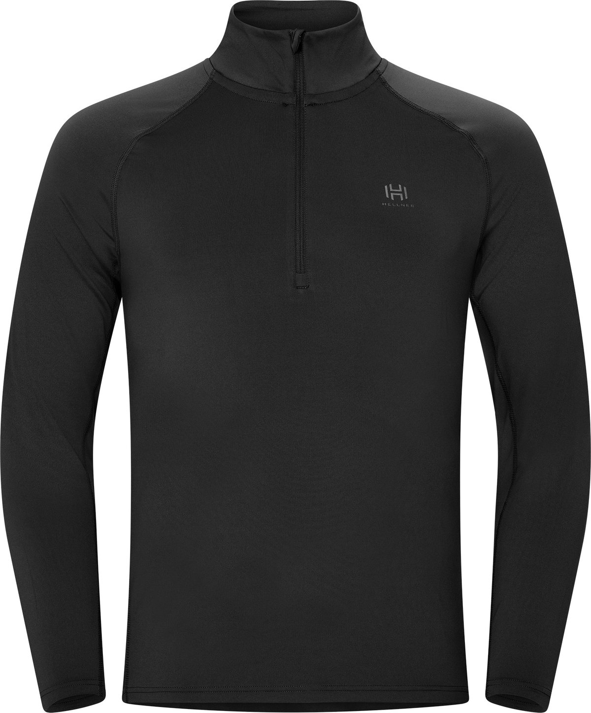 Hellner Men's Core Running Halfzip LS Tee Black Beauty