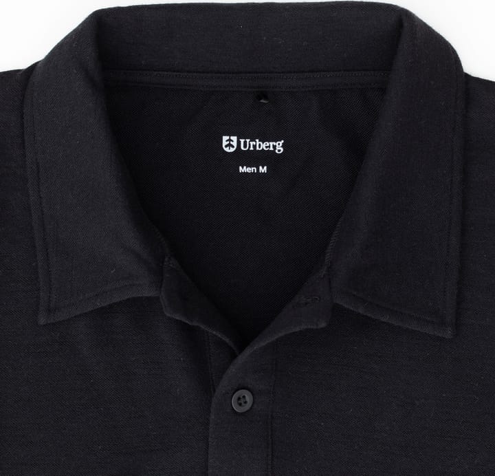 Urberg Merino Wool Polo Tee Men Black Beauty Urberg