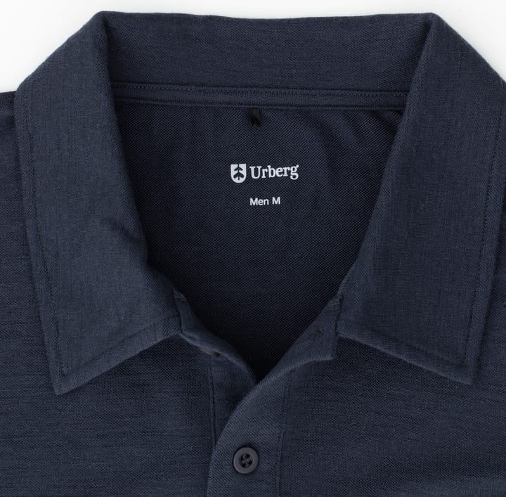 Urberg Merino Wool Polo Tee Men Blue Nights Urberg