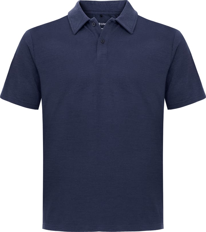 Urberg Merino Wool Polo Tee Men Blue Nights Urberg