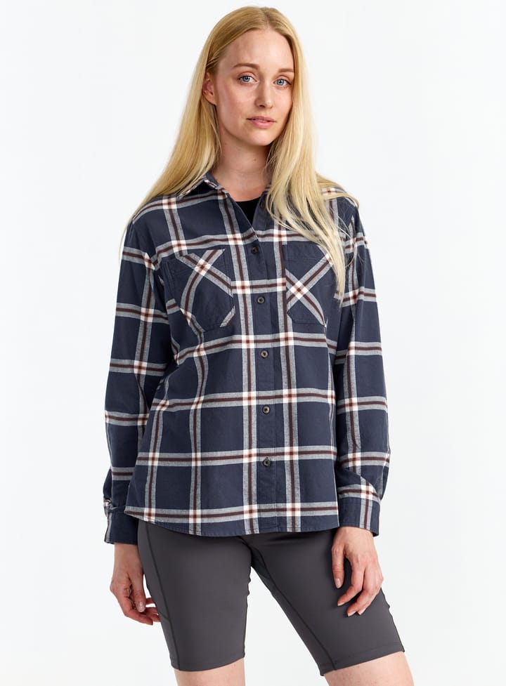 Urberg Two Pocket Flanell Shirt Wmn Huckleberry/blue Nights Urberg