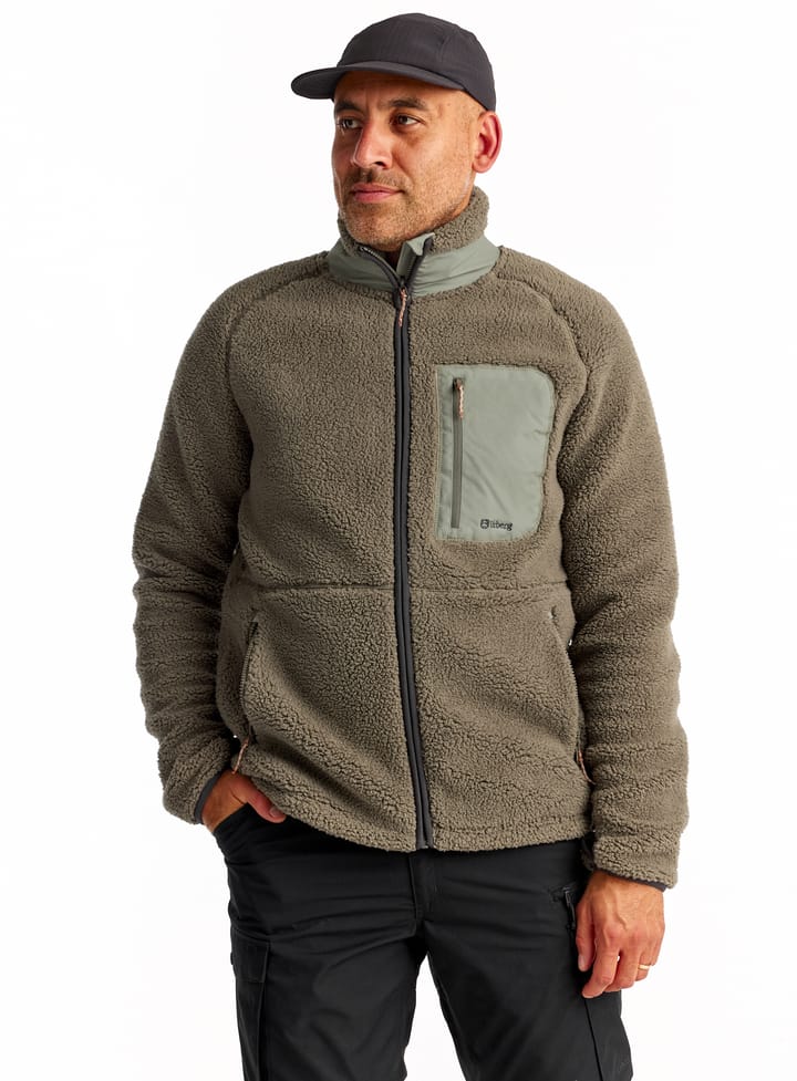 Urberg Soft Pile Fleece Sweater Men Dusty Olive Urberg