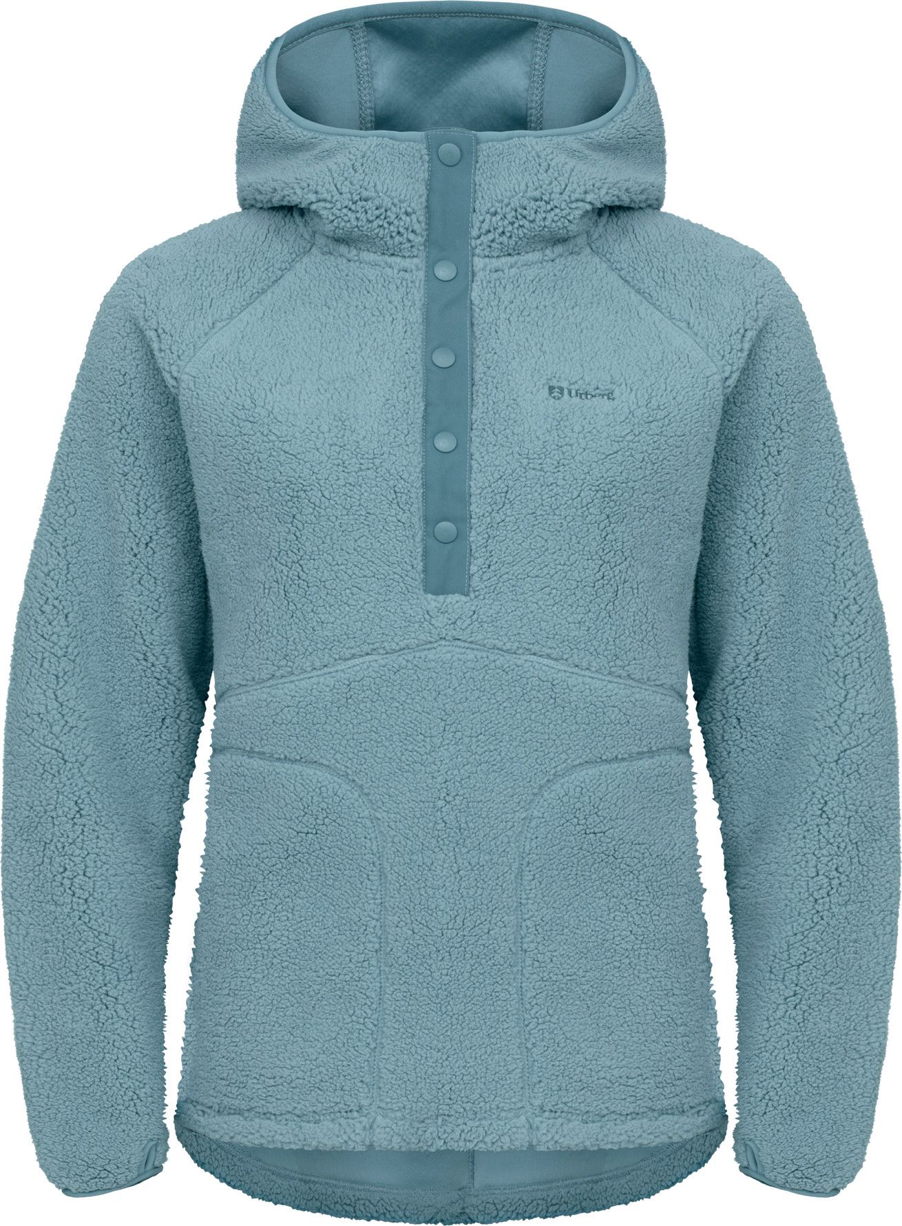 Urberg Women's Soft Pile Fleece Hoodie Stone Blue