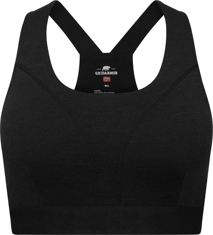 Gridarmor Merino Wool Soft Bra Wmn Black Beauty Gridarmor