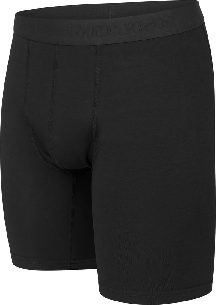 Gridarmor Men's Merino Wool Long Boxers Black Beauty Gridarmor