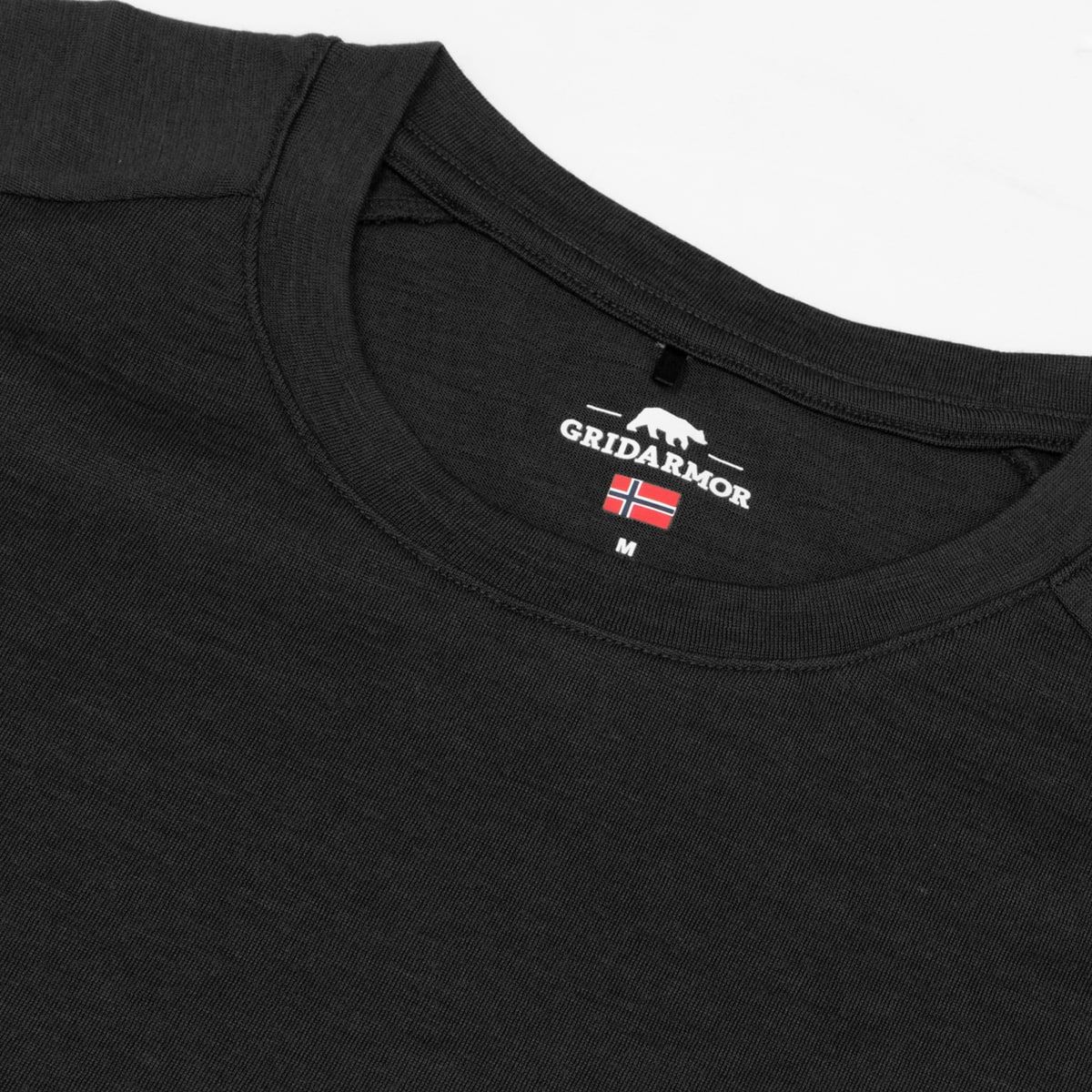 Gridarmor Men's Merino Wool Tee Black Beauty