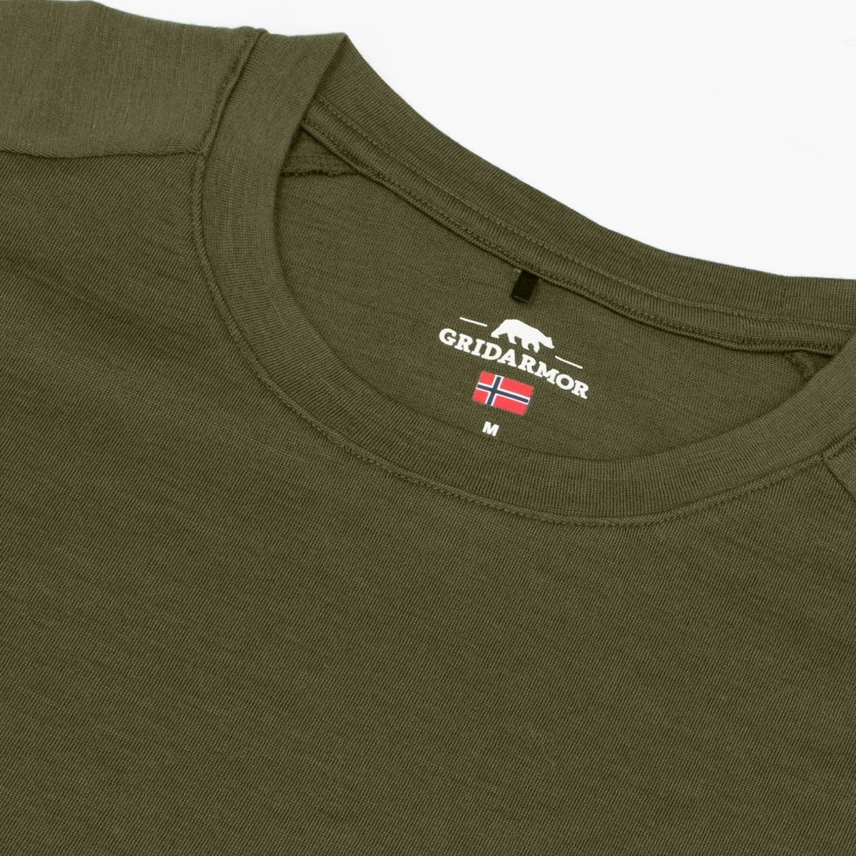 Gridarmor Men's Merino Wool Tee Winter Moss