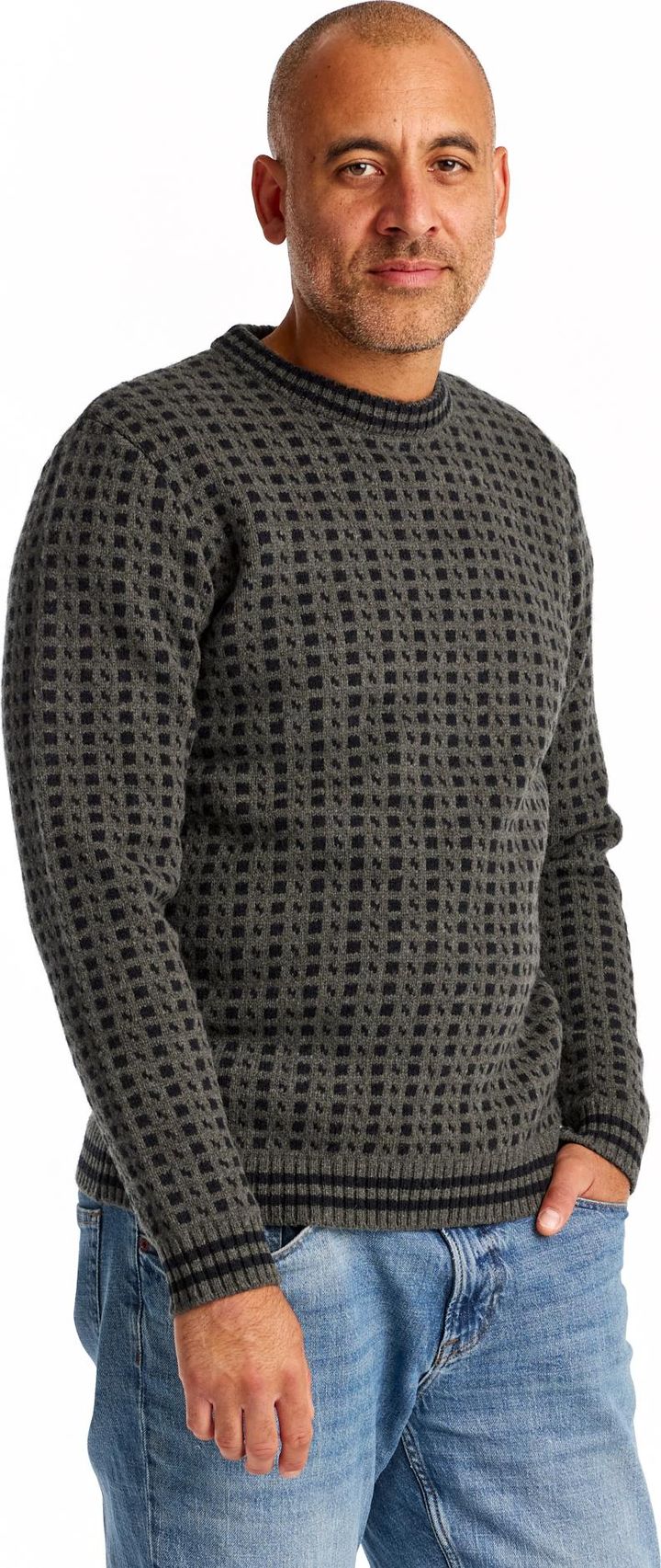 Gridarmor Men's Classic Wool Sweater Dusty Olive Gridarmor