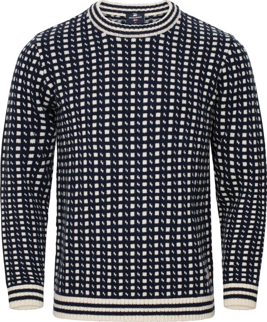 Gridarmor Men's Classic Wool Sweater Navy Blazer