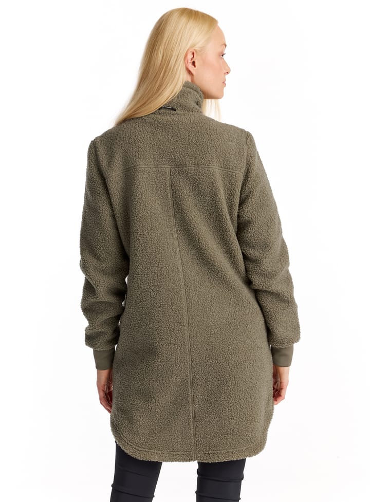 Urberg Bonded Pile Jacket Long Wmn Oil Green Urberg